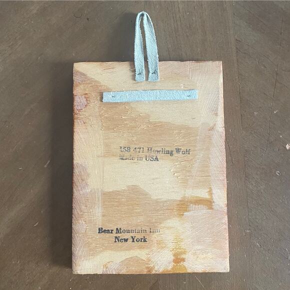 Vintage Howling Wolf Art Print On Wood Plaque Shiny Mystical Wall Cabin Decor - Picture 3 of 9